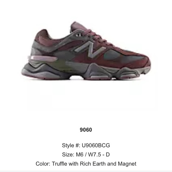 New Balance 9060’s Grey, Burgundy, Green